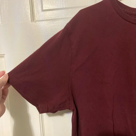 St. John's Bay Deep Red Short Sleeve Tee - Picture 2 of 4